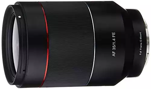 Samyang SYIO3514-E AF 35mm f/1.4 Auto Focus Wide Angle Full Frame Lens for Sony FE Mount, Black