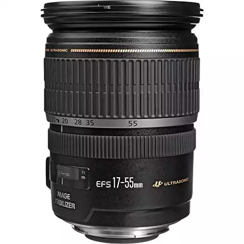 Canon EF-S 17-55mm f/2.8 IS USM Lens for Canon DSLR Cameras, Black - 1242B002