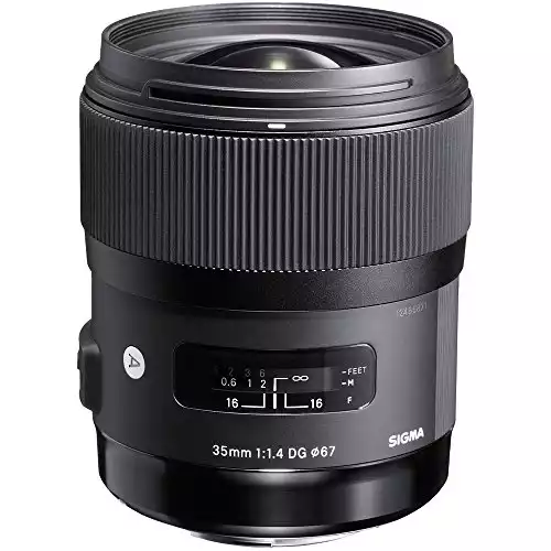 Sigma 35mm F1.4 Art DG HSM Lens for Canon, Black, 3.7 x 3.03 x 3.03 (340101)